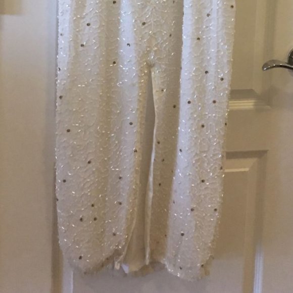 Off white Dress with gold and white Sequins - Picture 7 of 7